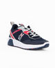 Immagine di NAVIGARE - Scarpa da uomo blu scuro e rossa in mesh traspirante con logo bianco - SAND
