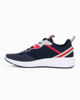Immagine di NAVIGARE - Scarpa da uomo blu scuro e rossa in mesh traspirante con logo bianco - SAND