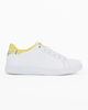 Immagine di ENRICO COVERI - Sneaker da donna bianca e gialla con dettaglio posteriore scozzese - EASY KILT