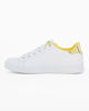 Immagine di ENRICO COVERI - Sneaker da donna bianca e gialla con dettaglio posteriore scozzese - EASY KILT