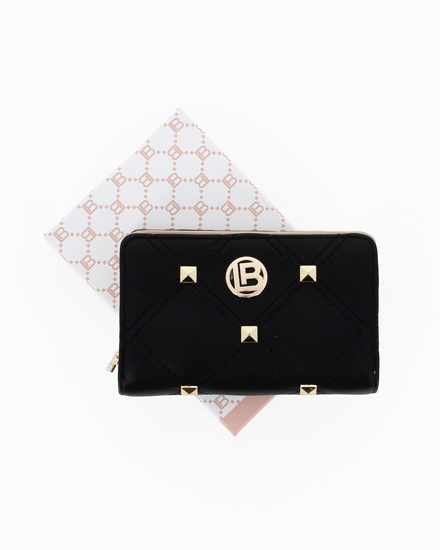 Immagine di LAURA BIAGIOTTI - Portafoglio nero con borchie