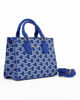 Immagine di ENRICO COVERI - Borsa blu con stampa loghi