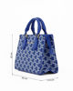 Immagine di ENRICO COVERI - Borsa blu con stampa loghi