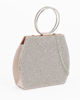 Immagine di MISS GLOBO - POCHETTE RASO NUDE CON STRASS E MANICI TONDI IN METALLO