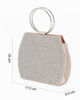 Immagine di MISS GLOBO - POCHETTE RASO NUDE CON STRASS E MANICI TONDI IN METALLO