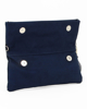 Immagine di TATOO - Pochette blu in camoscio con patta