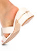 Immagine di LAURA BIAGIOTTI - Sandalo mules bianco con dettagli oro e tacco 6cm