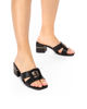 Immagine di LAURA BIAGIOTTI - Sandalo mules nero con dettagli oro e tacco 6cm