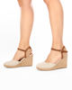 Immagine di WRANGLER - BRAVA - Sandalo beige con zeppa in corda 9cm
