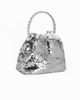 Immagine di DIVAS - Pochette argento a secchiello con paillettes e diamantini
