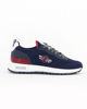 Immagine di RIFLE-Scarpa da uomo blu in mesh con inserti bourdeaux e logo laterale