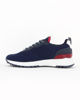 Immagine di RIFLE-Scarpa da uomo blu in mesh con inserti bourdeaux e logo laterale