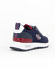 Immagine di RIFLE-Scarpa da uomo blu in mesh con inserti bourdeaux e logo laterale