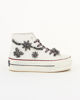 Immagine di MISS GLOBO -Sneakers alta  bianca con suola platform e decorazione gioiello sul lato
