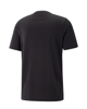 Immagine di PUMA - T shirt da uomo nera in cotone con logo rosso e blu