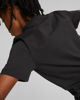 Immagine di PUMA - T shirt da bambino nera in cotone con logo rosso e blu
