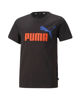 Immagine di PUMA - T shirt da bambino nera in cotone con logo rosso e blu