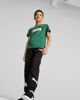 Immagine di PUMA - T shirt da bambino verde in cotone con logo bianco e nero