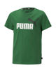 Immagine di PUMA - T shirt da bambino verde in cotone con logo bianco e nero