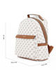 Immagine di DAVID JONES - Zaino beige loggato con tasca frontale con mini patta e chiusura a scatto