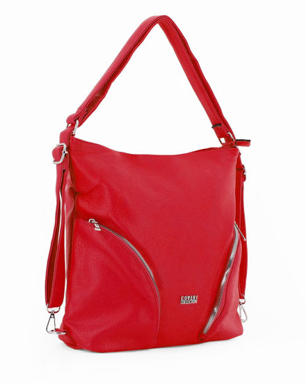 Immagine di GIANMARCO VENTURI - Borsa rossa con spalline e manico per un doppio utilizzo