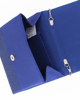 Immagine di MISS GLOBO - Bustina blu in raso con fronte strass tono su tono con manico due nodi