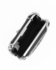 Immagine di MISS GLOBO - Clutch nera con due manici catena con strass,  chiusura gioiello