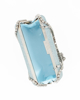 Immagine di MISS GLOBO - Clutch light blu con con due manici catena con strass,  chiusura gioiello