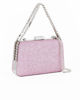 Immagine di MISS GLOBO - Clutch rosa con tracolla strass e chiusura a scatto