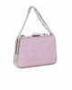 Immagine di MISS GLOBO - Clutch rosa con tracolla strass e chiusura a scatto