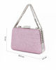 Immagine di MISS GLOBO - Clutch rosa con tracolla strass e chiusura a scatto