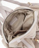Immagine di LAURA BIAGIOTTI - Zaino beige in camoscio con ciondolo a pennacchio