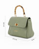 Immagine di LAURA BIAGIOTTI - Borsa verde con un manico di legno e patta