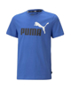 Immagine di PUMA - T shirt da bambino blu in cotone con logo bianco e nero