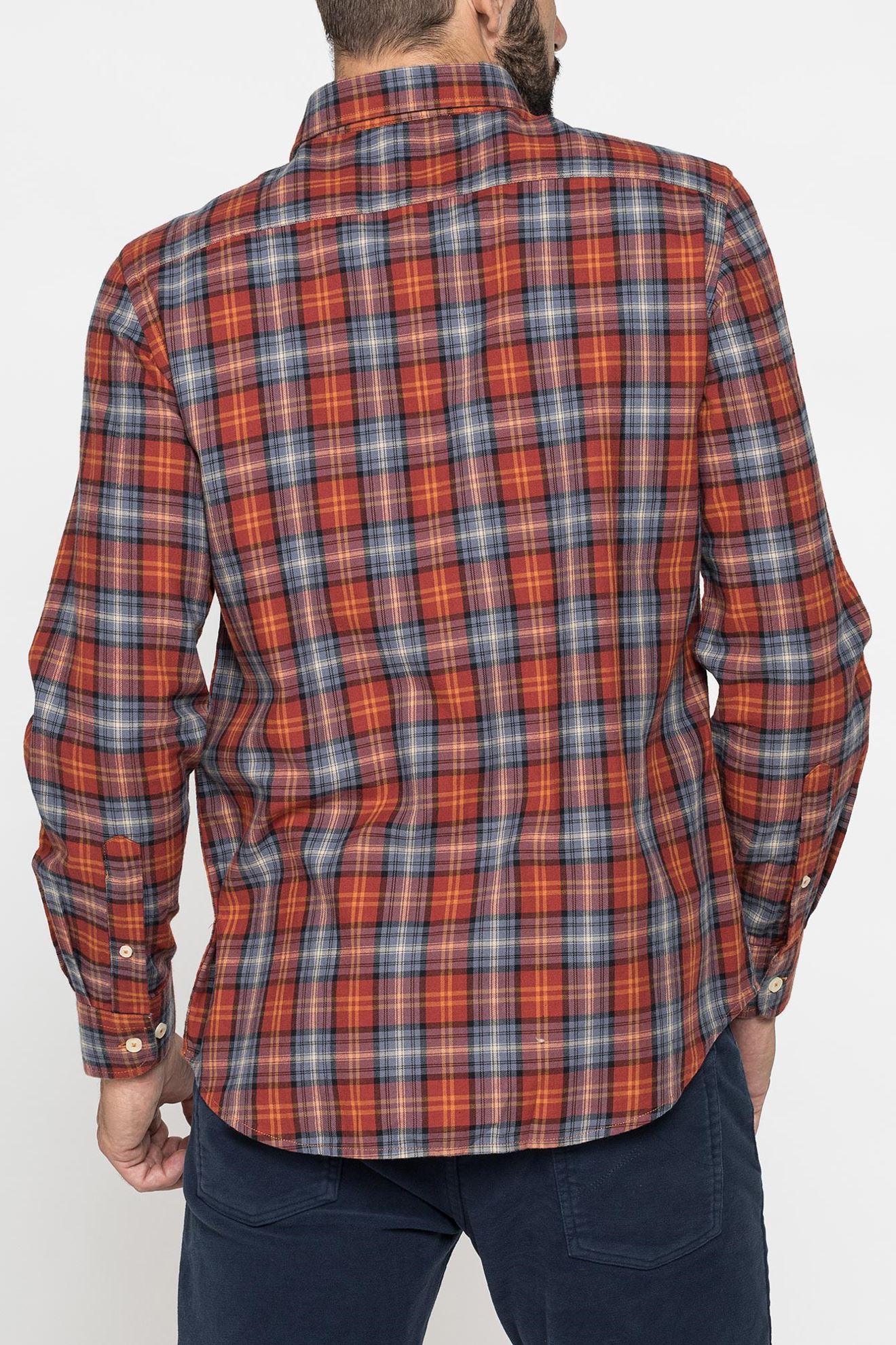 Camicia Felpa Blu Navy Scozzese - LOSA-MADE IN ITALY