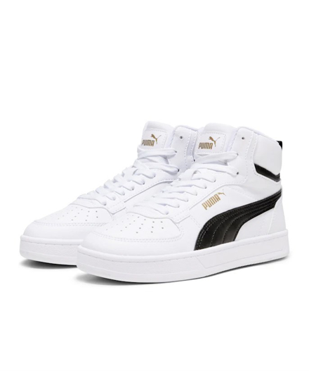 Immagine di PUMA - Sneaker alta bianca e nera con dettagli oro, numerata 36/39 - CAVEN 2.0 MID JR