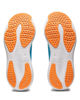 Immagine di ASICS - Scarpa da running uomo azzurra e arancione in maglia traspirante con ammortizzazione GEL - GEL NIMBUS 25