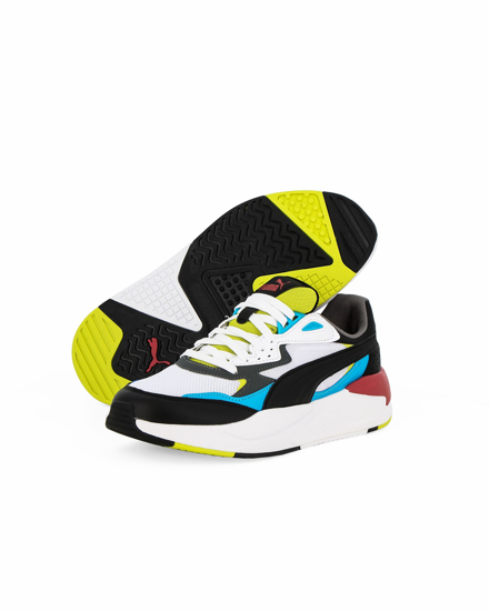 Immagine di PUMA - Sneaker da uomo bianca e nera con dettagli colorati e soletta in memory foam - X RAY SPEED
