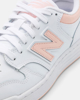 Immagine di NEW BALANCE - Snaker da donna in VERA PELLE bianca e rosa con soletta Ortholite - 480