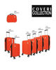 Immagine di COVERI COLLECTION - TROLLEY ARANCIONE IN ABS ONDULATO E RUOTE STACCABILI