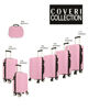 Immagine di COVERI COLLECTION - TROLLEY ROSA  IN ABS ONDULATO E RUOTE STACCABILI