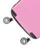 Immagine di COVERI COLLECTION - TROLLEY ROSA  IN ABS ONDULATO E RUOTE STACCABILI