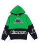 Immagine di KAPPA - COMPLETO TUTA RAGAZZO NERA E VERDE, FELPA CON CAPPUCCIO