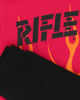 Immagine di RIFLE - COMPLETO TUTA RAGAZZO ROSSO CON FIAMME
