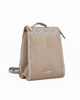 Immagine di LAURA BIAGIOTTI - Zaino beige effetto scamosciato con chiusura a zip
