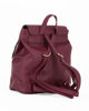 Immagine di LAURA BIAGIOTTI - Zaino bordeaux con zip verticali e ciondolo logo sulla patta