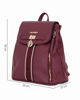 Immagine di LAURA BIAGIOTTI - Zaino bordeaux con zip verticali e ciondolo logo sulla patta