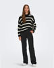 Immagine di JACQUELINE - MAGLIA PULLOVER A RIGHE NERO E BIANCO