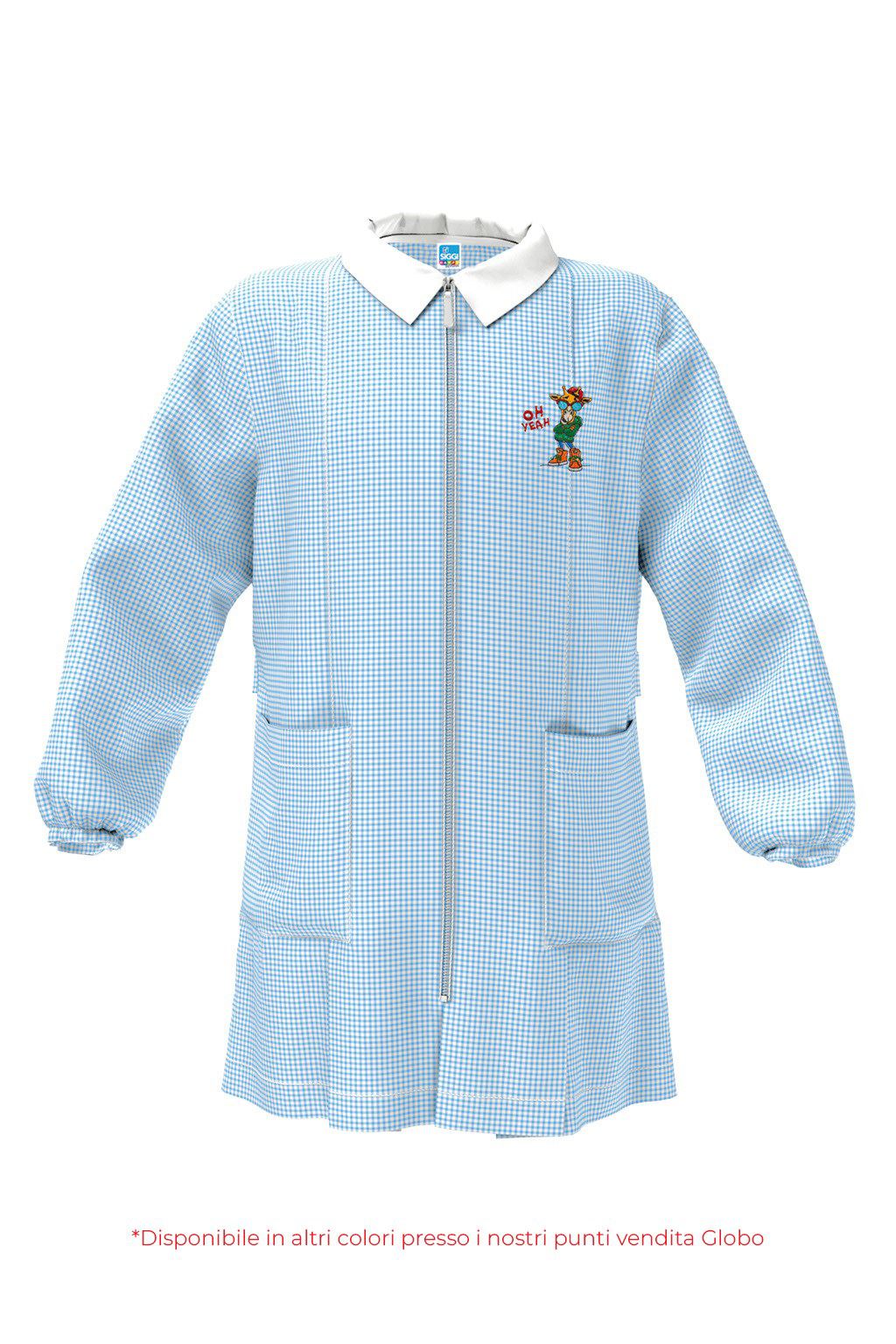 AMBROSINO Grembiule Bianco Classico E Bianco Ricamato Scuola Elementare Bambina Taglie Large Simpatico Omaggio Incluso Egidio (115, Dance