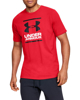 Immagine di UNDER ARMOR - T shirt da uomo rossa con logo bianco e nero